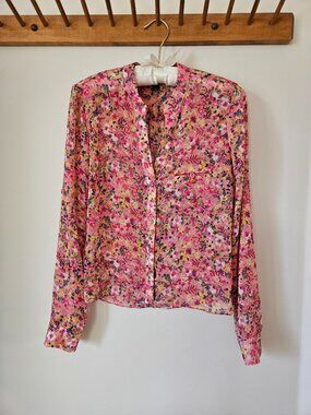 KUT from the Kloth Jasmine Chiffon Blouse - Size XS